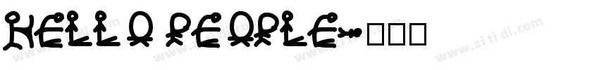 HELLO PEOPLE字体转换